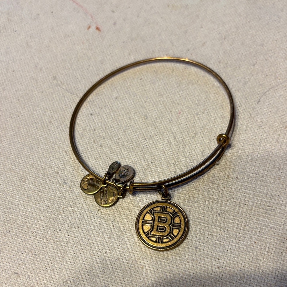 Alex and Ani Gold Boston bruins Charm Bracelet